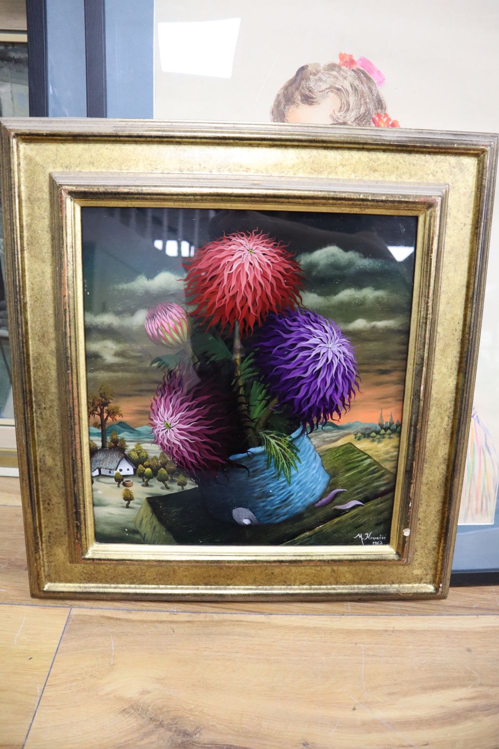 Mijo Kovacic (b.1935) Blumenstilleben, 34 x 32cm